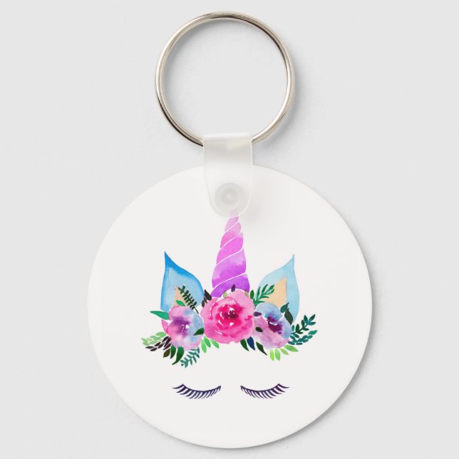 Llavero Cara de unicornio mágica (Anverso)