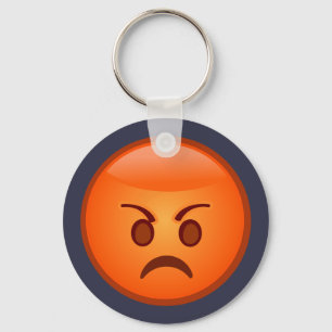 Llavero Cara enojada de la emoji