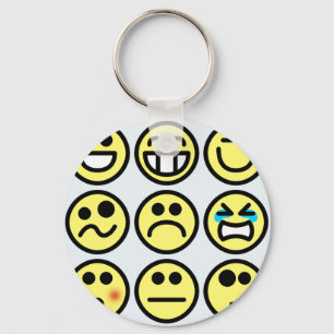 Llavero cara feliz de emoticono