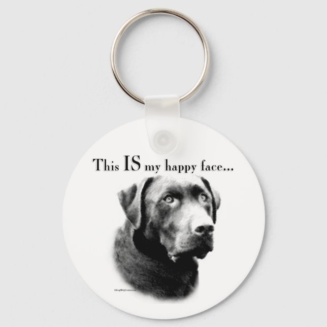 Llavero Cara feliz de laboratorio (Anverso)