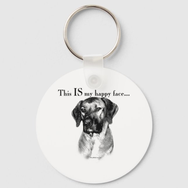 Llavero Cara Feliz de Rhodesian Ridgeback (Anverso)