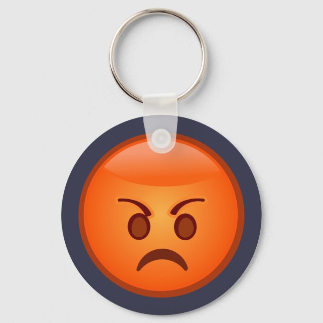 Llavero Cara loca de emoji (Anverso)