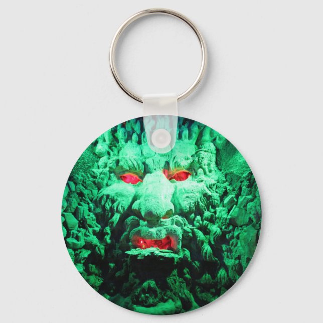 Llavero Cara mascarada aterradora en roca (Anverso)