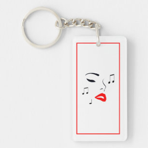 Llavero Cara musical femenina