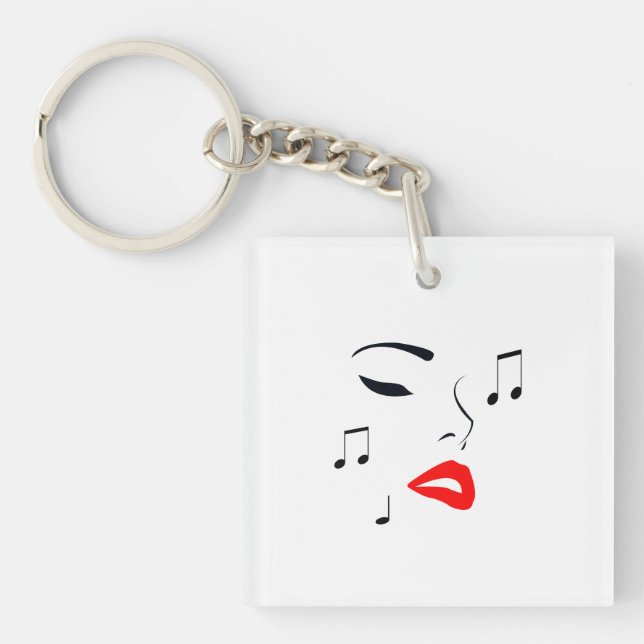 Llavero Cara musical femenina (Frente)