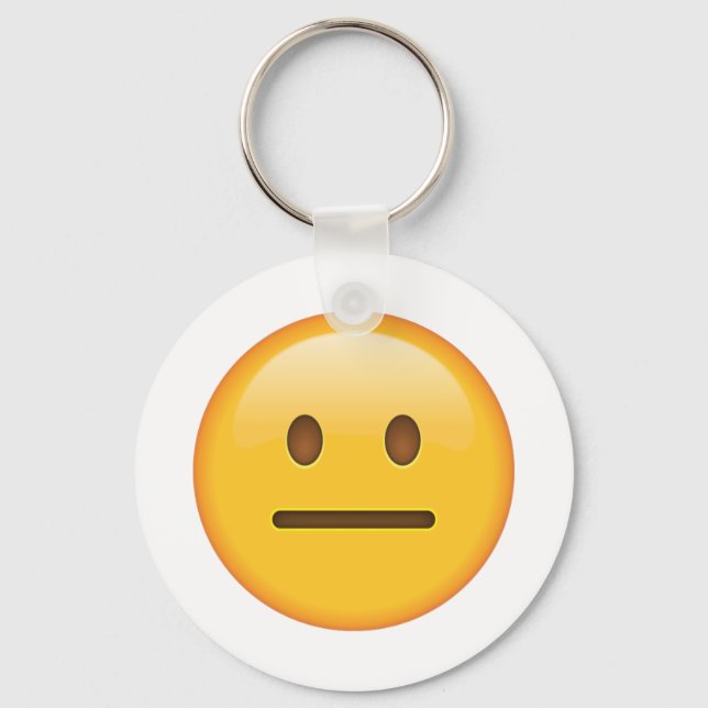 Llavero Cara neutral - Emoji (Anverso)