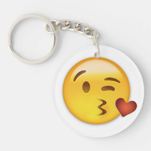 Llavero Cara que lanza una emoji del beso