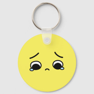 Llavero Cara triste Emoji amarillo sintiéndose deprimido