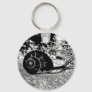 Llavero Caracol en blanco y negro