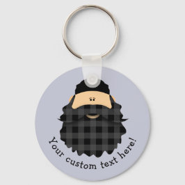 Llavero Carácter Adorable Country Plaid Black Bearded