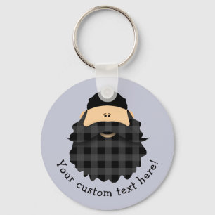 Llavero Carácter Adorable Country Plaid Black Bearded