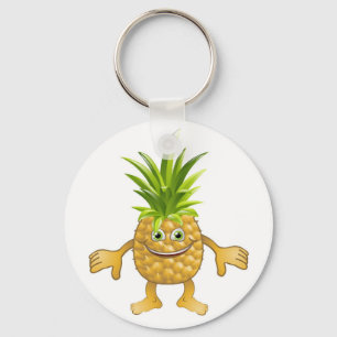 Llavero Carácter lindo feliz de la fruta de la piña