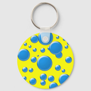 Llavero Caras azules en amarillo