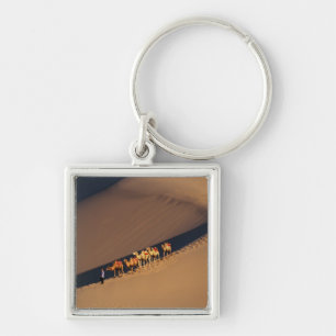 Llavero Caravana de camellos en el desierto, Dunhuang, Gan
