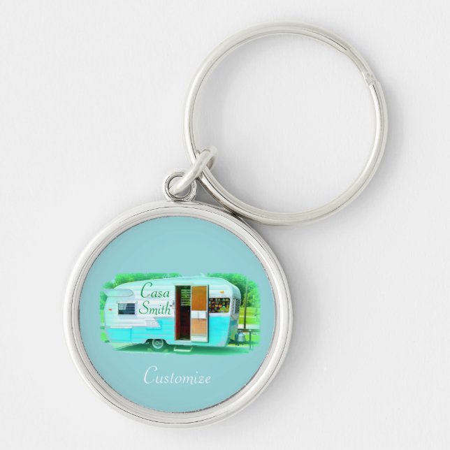 Llavero Caravana gitana clásica de remolques de época (Frente)