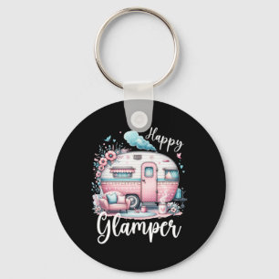 Llavero Caravana glamurosa de acampada feliz y linda