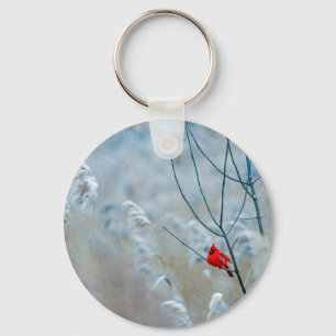 Llavero Cardenal rojo en Navidades de fotografía de natura