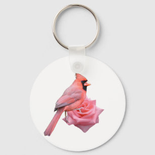 Llavero Cardenal sobre Rosa