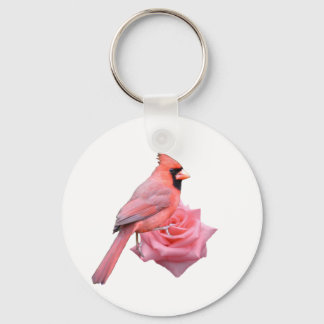 Llavero Cardenal sobre Rosa