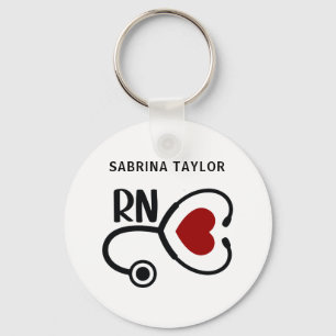 Llavero Cardiac Nurse Heart Stethoscope RN Notebook