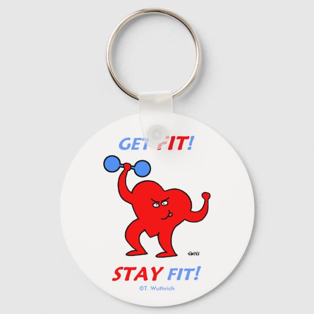 Llavero Cardio Fitness Motivacional del Paciente con Coraz (Anverso)