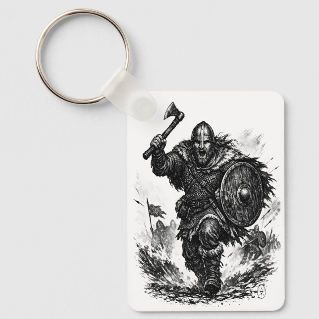 Llavero Carga de Guerrero Vikingo - Batalla de Tinta (Anverso)
