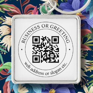 Llavero Carga tu propio código QR y texto personalizable