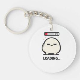 Llavero Cargando aún 3% - Personaje Cansado Divertido Arte