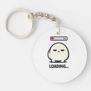 Llavero Cargando aún 3% - Personaje Cansado Divertido Arte