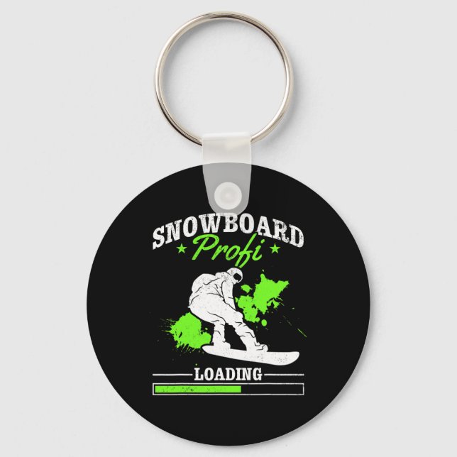Llavero Cargando Profi De Snowboard En Nieve De Estilo Lib (Anverso)