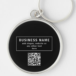 Llavero Cargar código QR o logotipo   Negro moderno