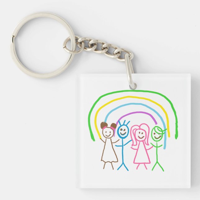 Llavero Cargar los dibujos de los niños convierte los dibu (Frente)
