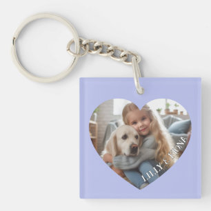 Llavero Cargar Personalizado Foto Corazón Añadir Nombre Fa