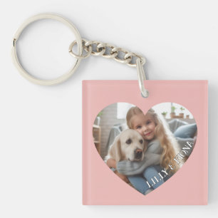 Llavero Cargar Personalizado Foto Corazón Añadir Nombre Fa
