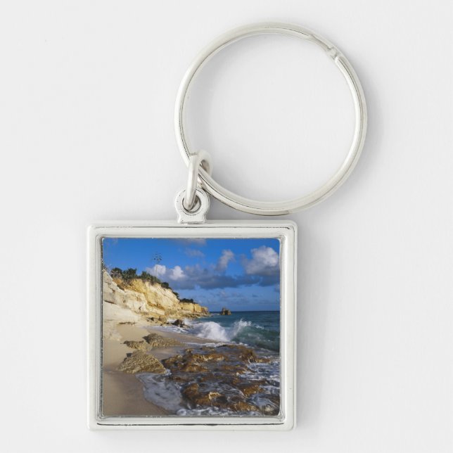 Llavero Caribe, St. Martin, acantilados en la playa de Cup (Frente)