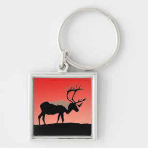 Llavero Caribou at Sunset - Arte original de la vida salva