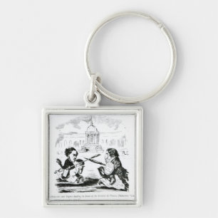 Llavero Caricatura de Delacroix y de Ingres