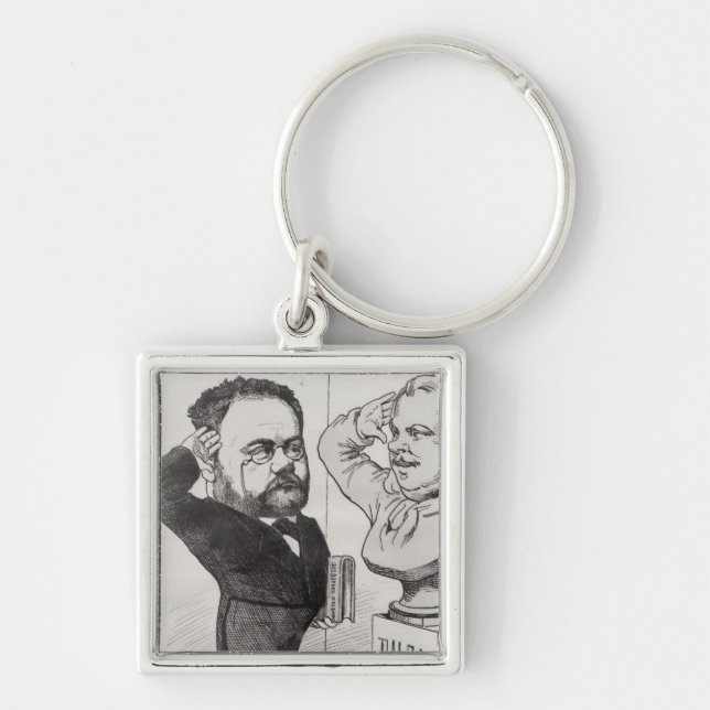 Llavero Caricatura de Emile Zola (Frente)