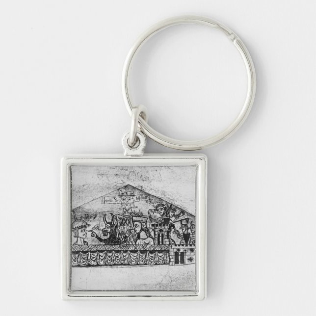 Llavero Caricatura de judíos ingleses, de un Haggadah (Frente)