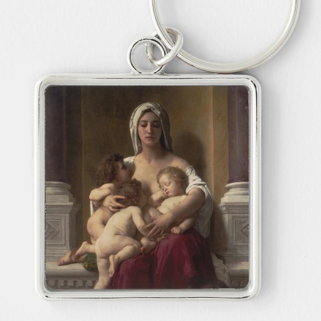Llavero Caridad de William Adolphe Bouguereau (Frente)