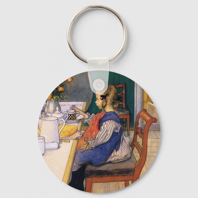 Llavero Carl Larsson Desayuno Miserable de Late Riser (Anverso)