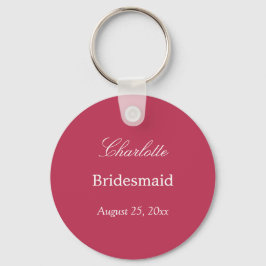 Llavero Carmine Magenta Bridesmaid Gracias Keychain