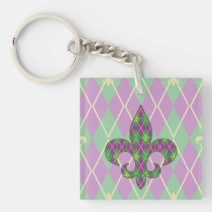 Llavero Carnaval Argyle Acrílico Keychain