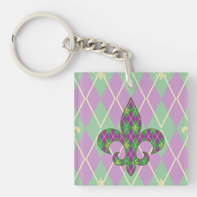 Llavero Carnaval Argyle Acrílico Keychain (Frente)