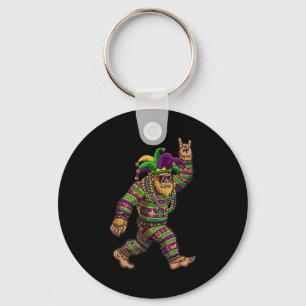 Llavero Carnaval Bigfoot Sasquatch Mardi Gras Nueva Orlean