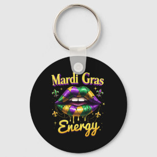Llavero Carnaval de Energía de Mardi Gras Labios Nueva Orl