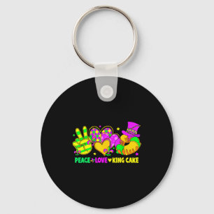 Llavero Carnaval de Mardi Gras Paz Amor Pastel del Rey Fie