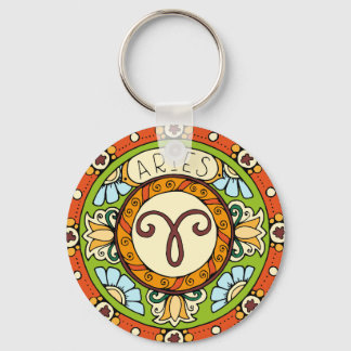 Llavero Carnero Sternzeichen Mandala alegre