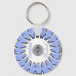Llavero Carolina Chica Blue & White Kaleidoscope