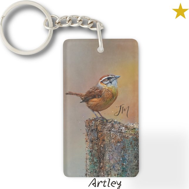 Llavero Carolina Wren Personalizado de pintura de pájaros  (Subido por el creador)